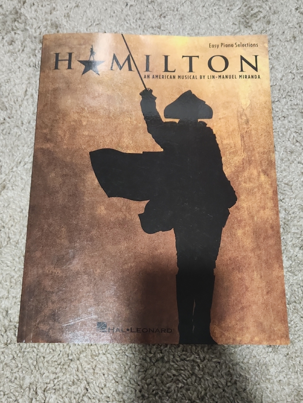 Hamilton Easy Piano Selections Sheet Music - Brown/Black Cover